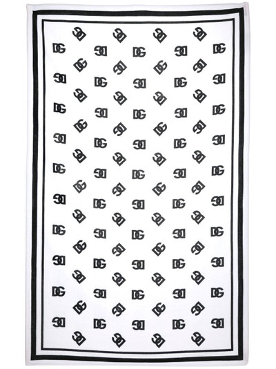 Dolce & Gabbana logo-print cotton towel outlook