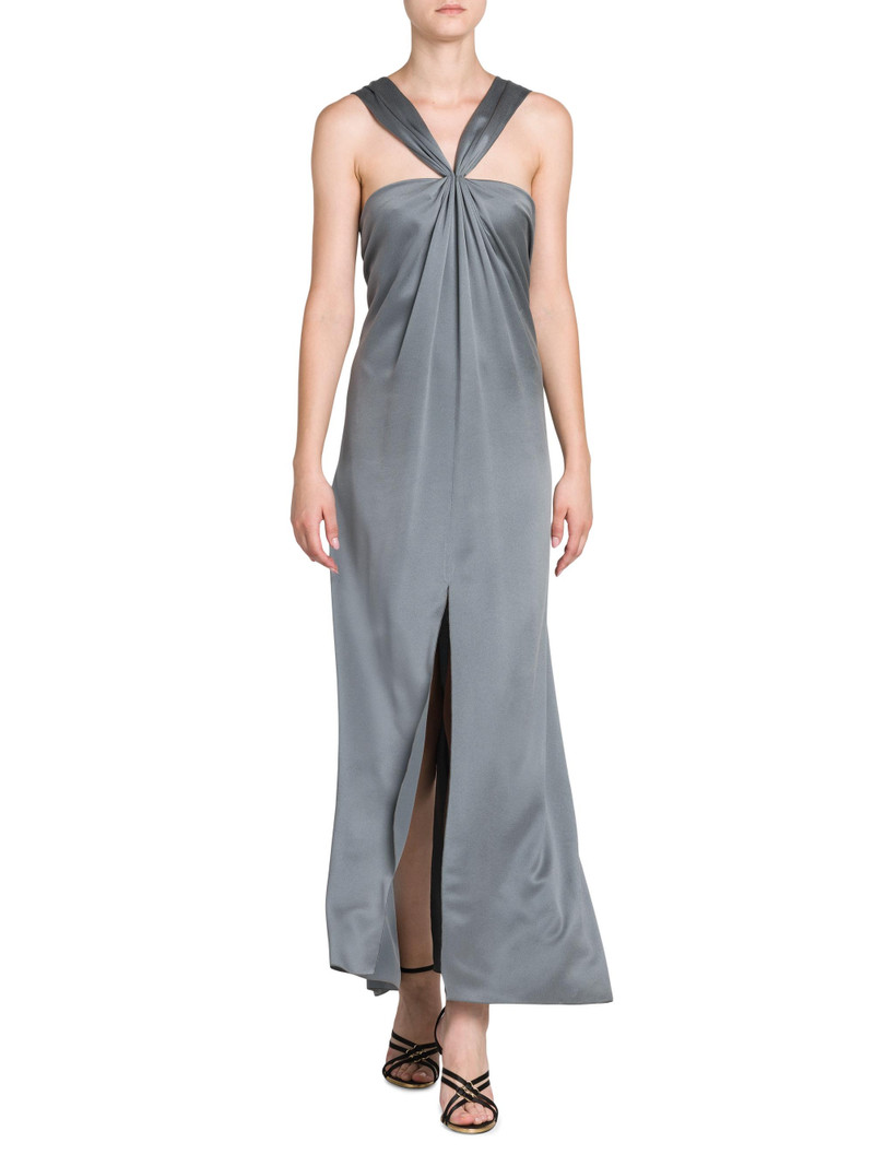 Silk Halterneck Column Gown 3