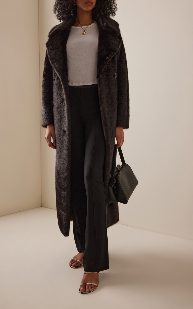 The . Garment Chloe Stretch-Knite Flared Pants black outlook