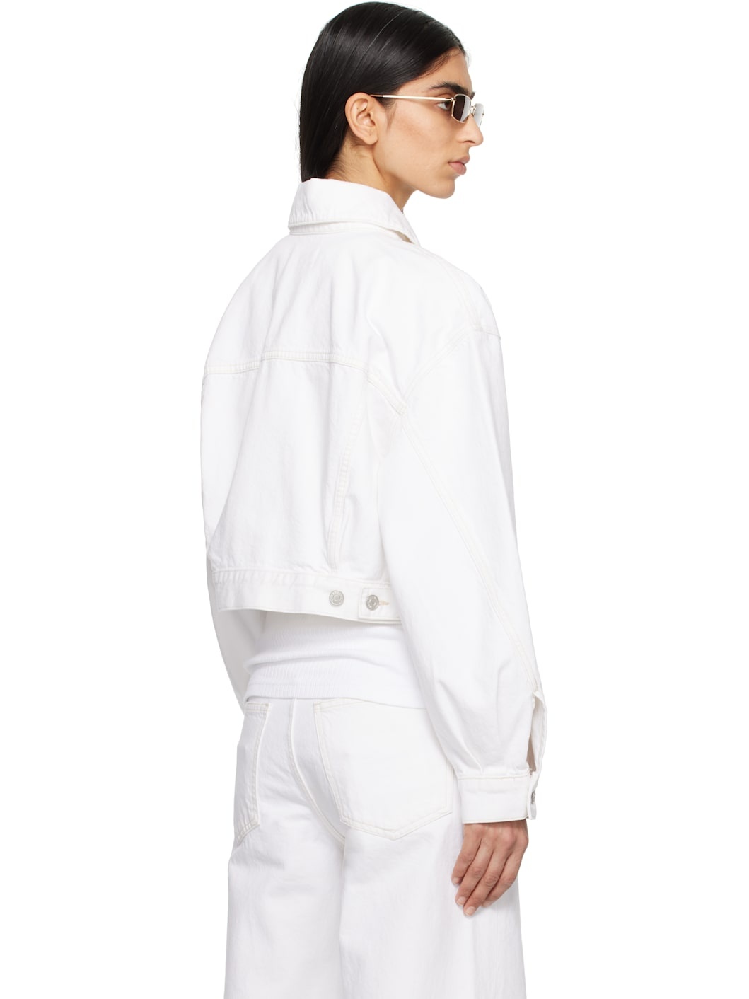 White Palmer Denim Jacket - 3