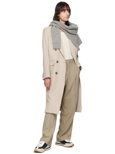 AMI Paris Taupe Pleated Trousers outlook