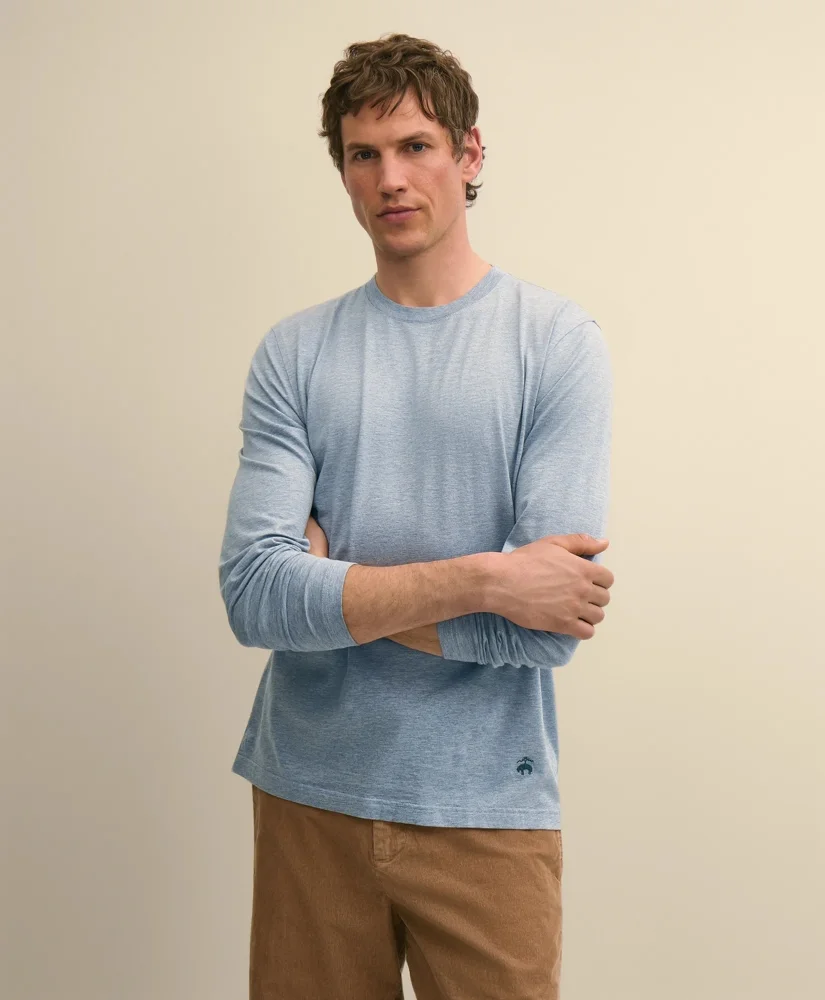Supima® Cotton Long-Sleeve Logo T-Shirt - 1