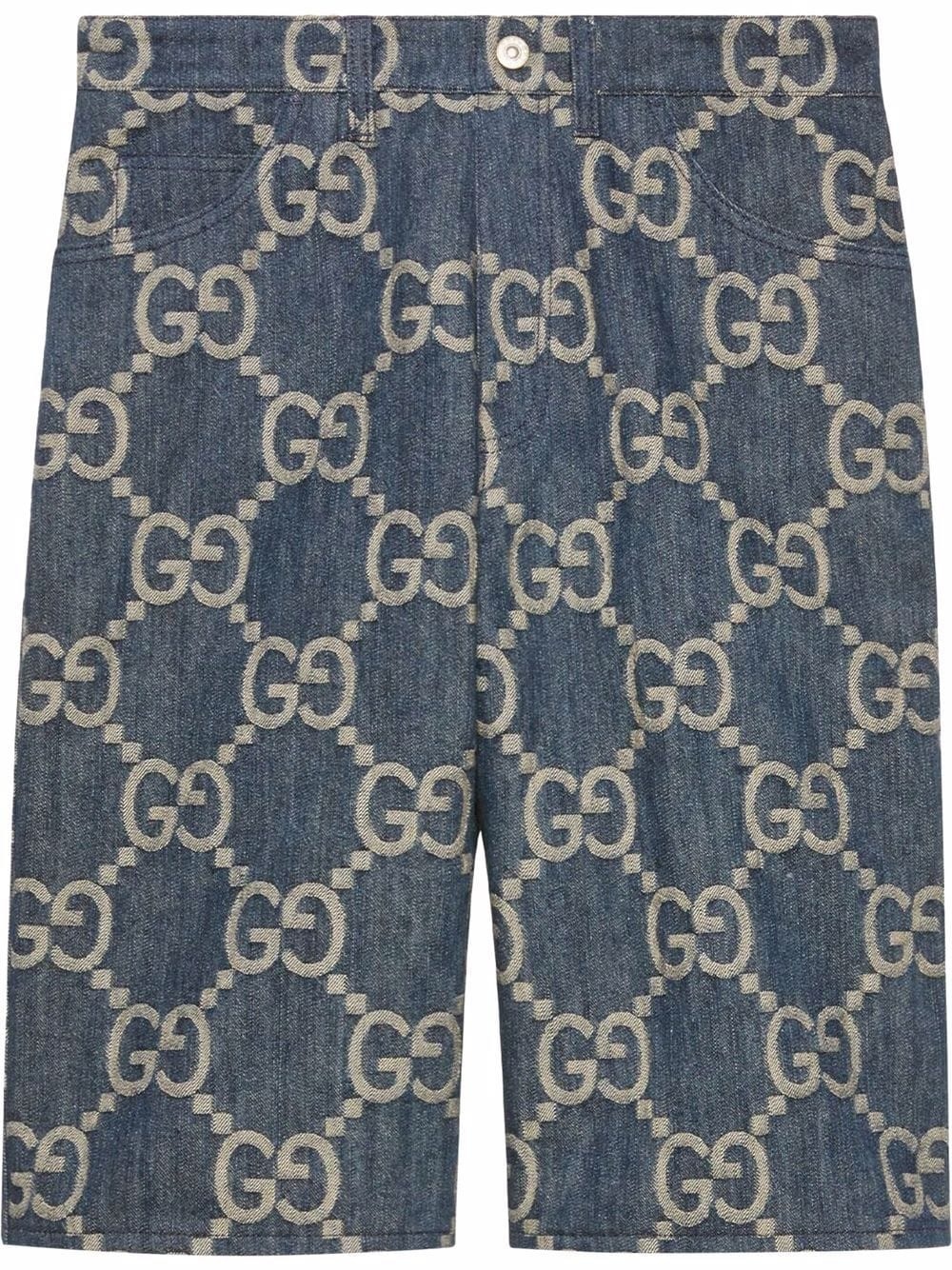 interlocking G pattern denim bermudas - 1