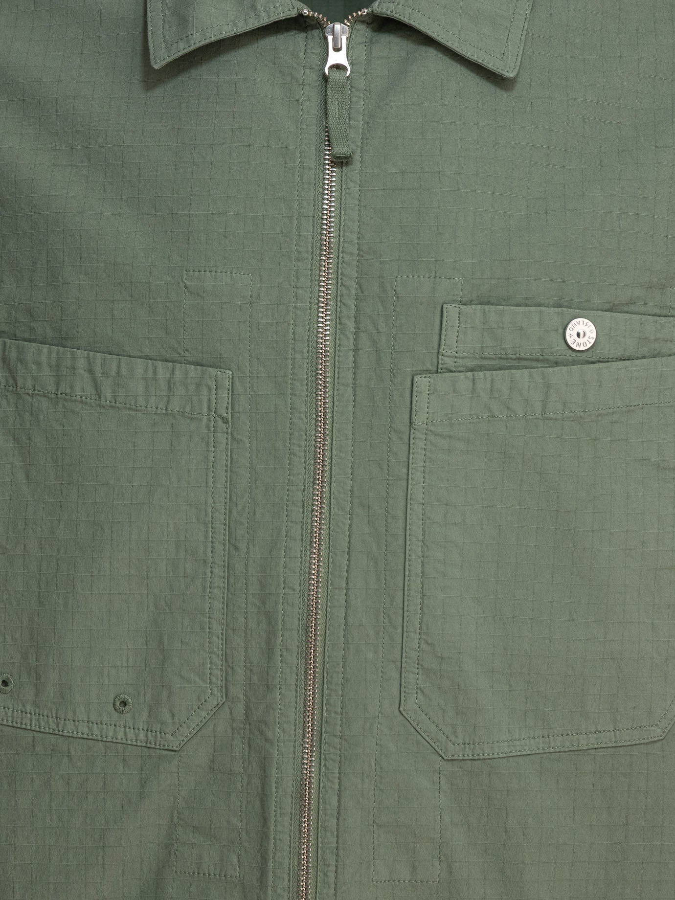 Stone Island Organic Cotton Ripstot Stretch Overshirt - 3