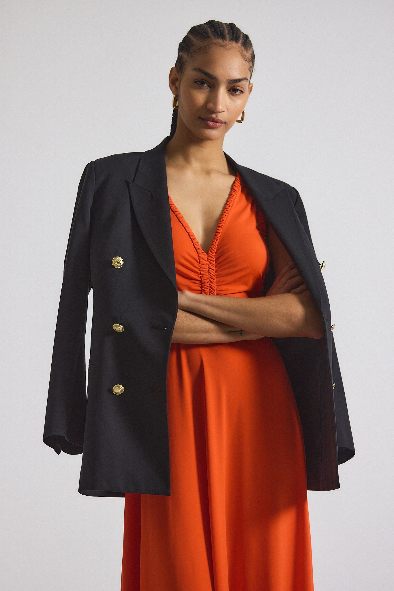 MISHA MATTE JERSEY RUCHED DRESS - 3