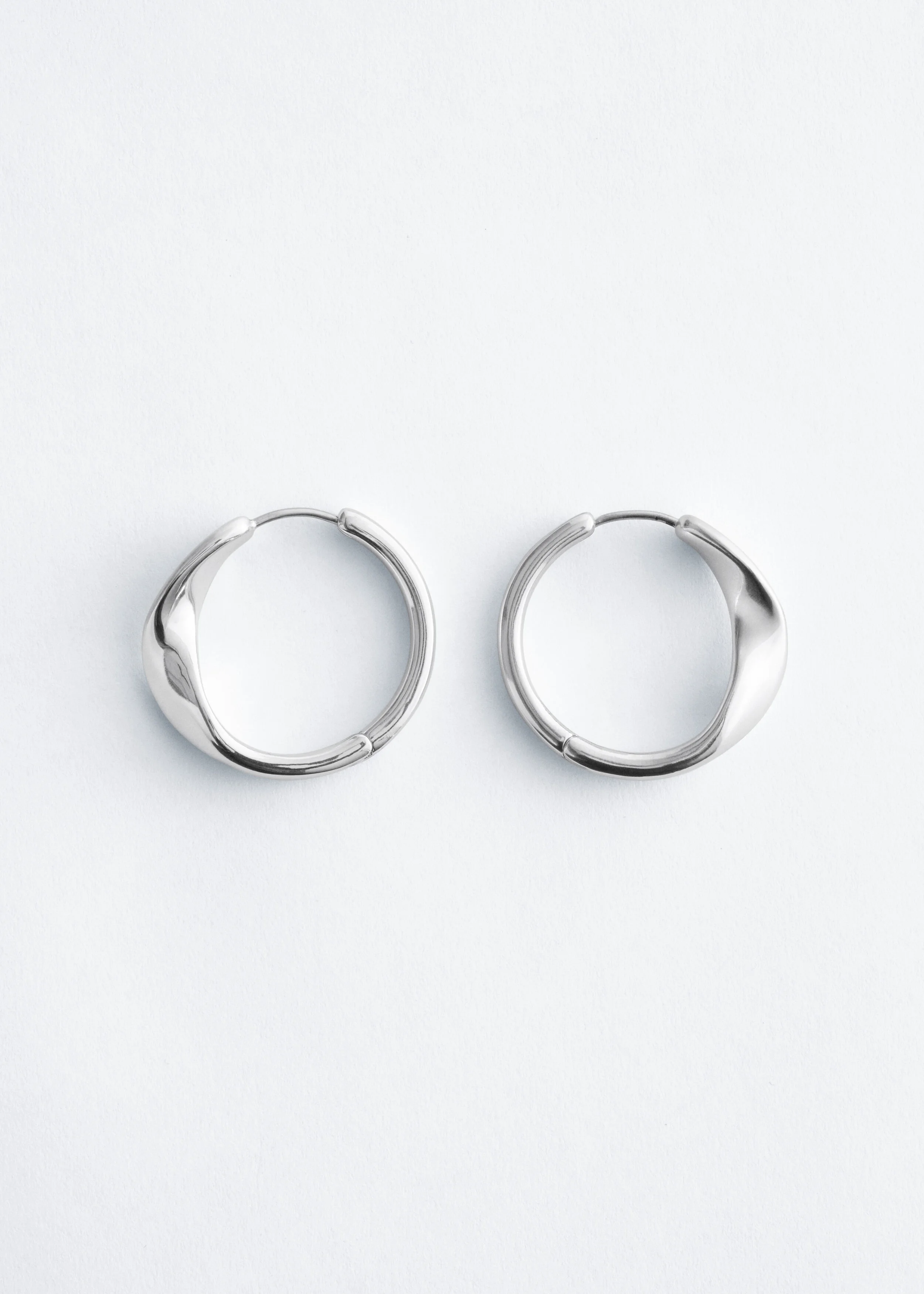 Twisted Hoop Earrings - 1