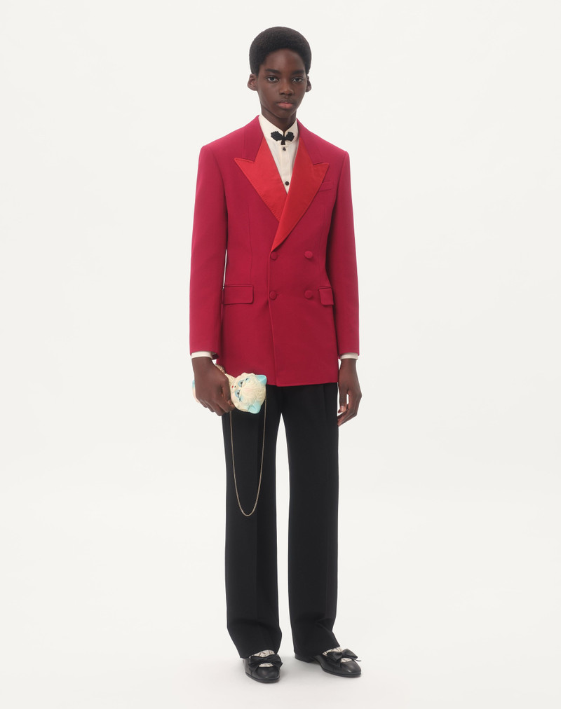 Valentino DOUBLE-BREASTED GRAIN DE POUDRE WOOL JACKET outlook