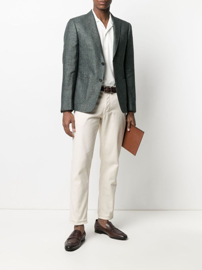 Z Zegna notched-lapels single-breasted blazer outlook