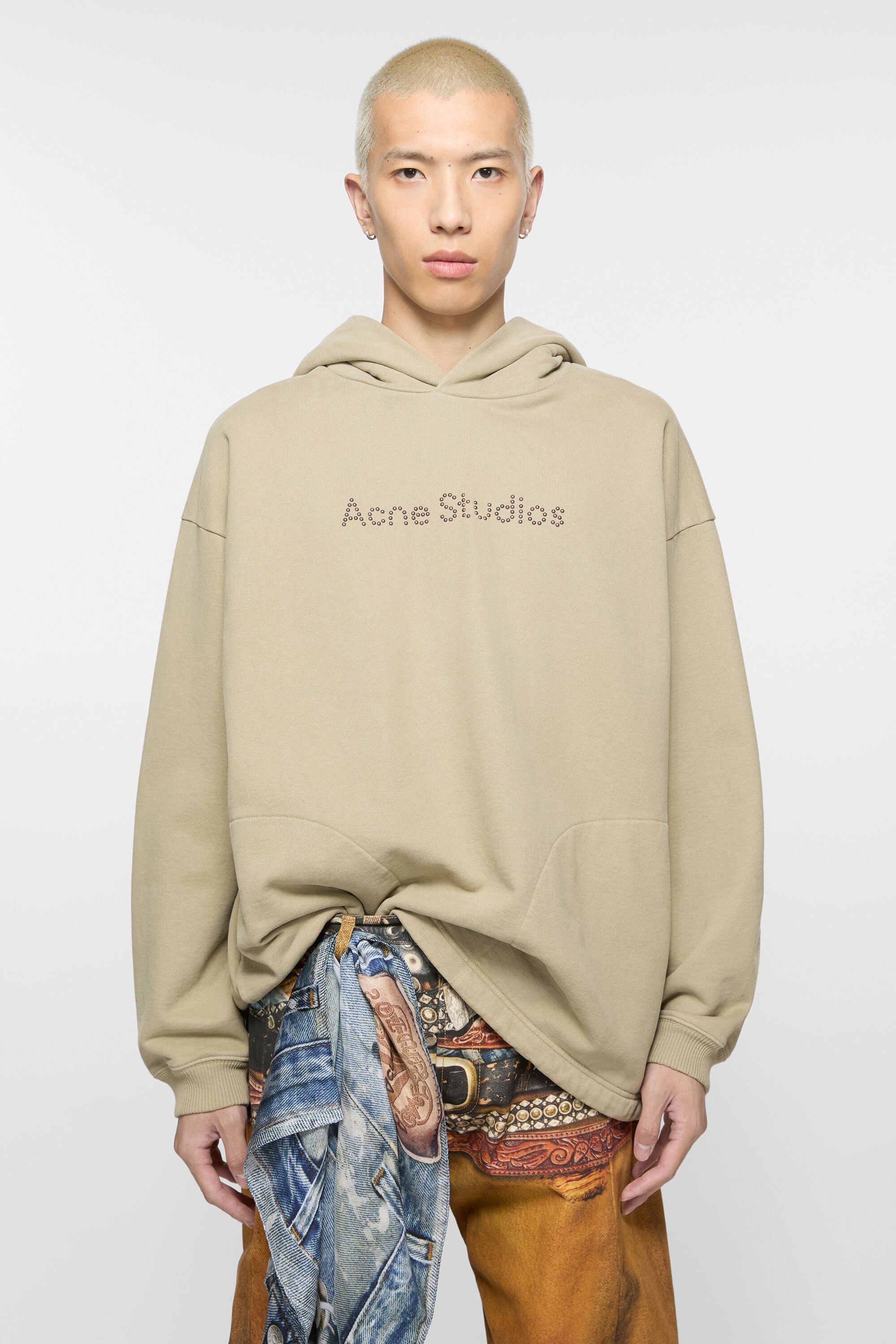 Logo hooded sweatshirt - Sand beige - 2