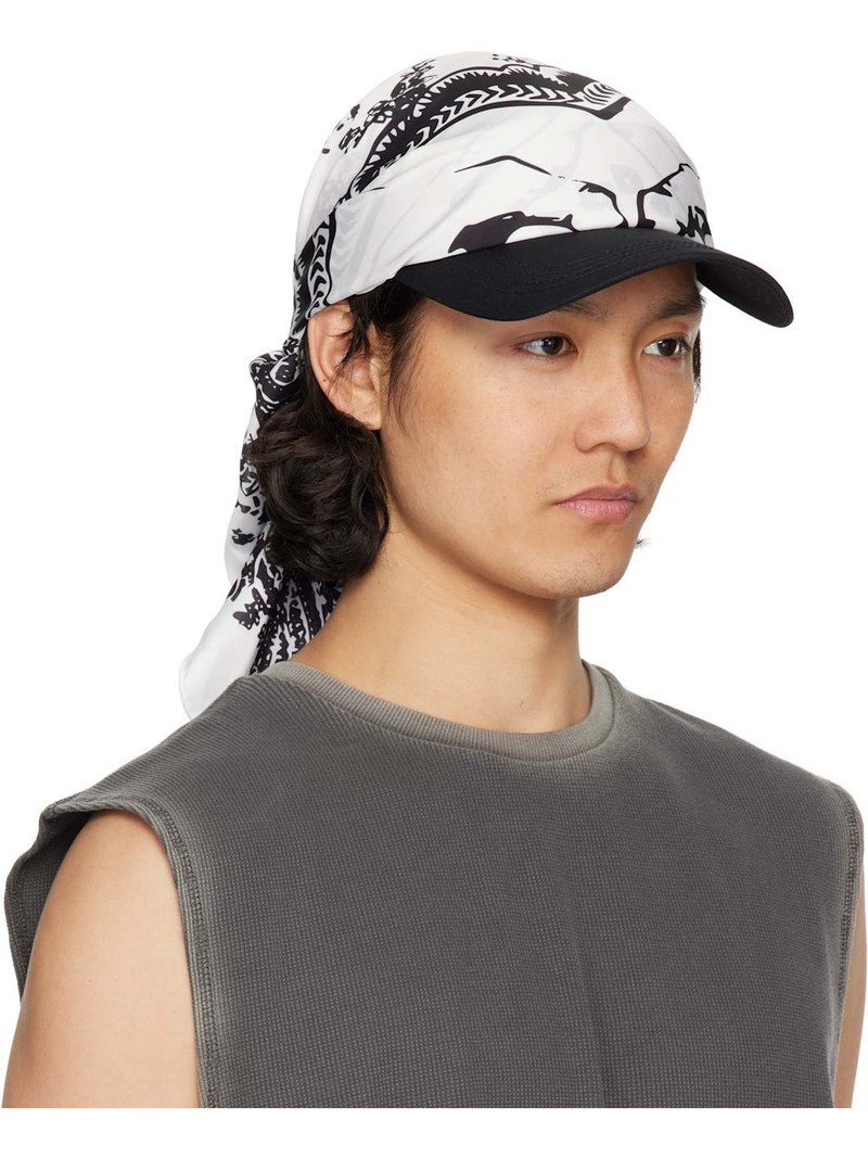 We11done Black & White Bandana Scarf Cap outlook