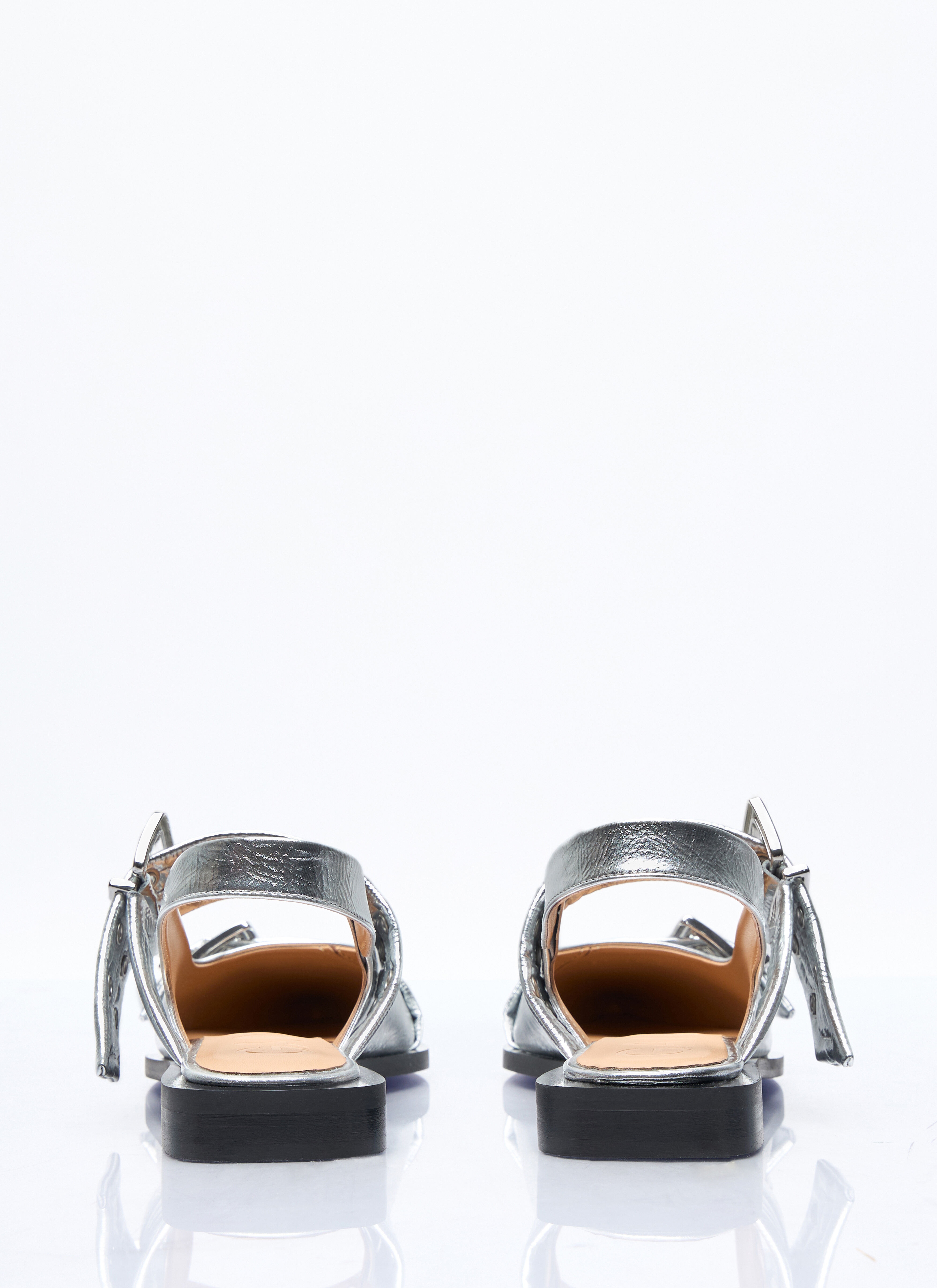 Feminine Buckle Ballerina Flats - 5