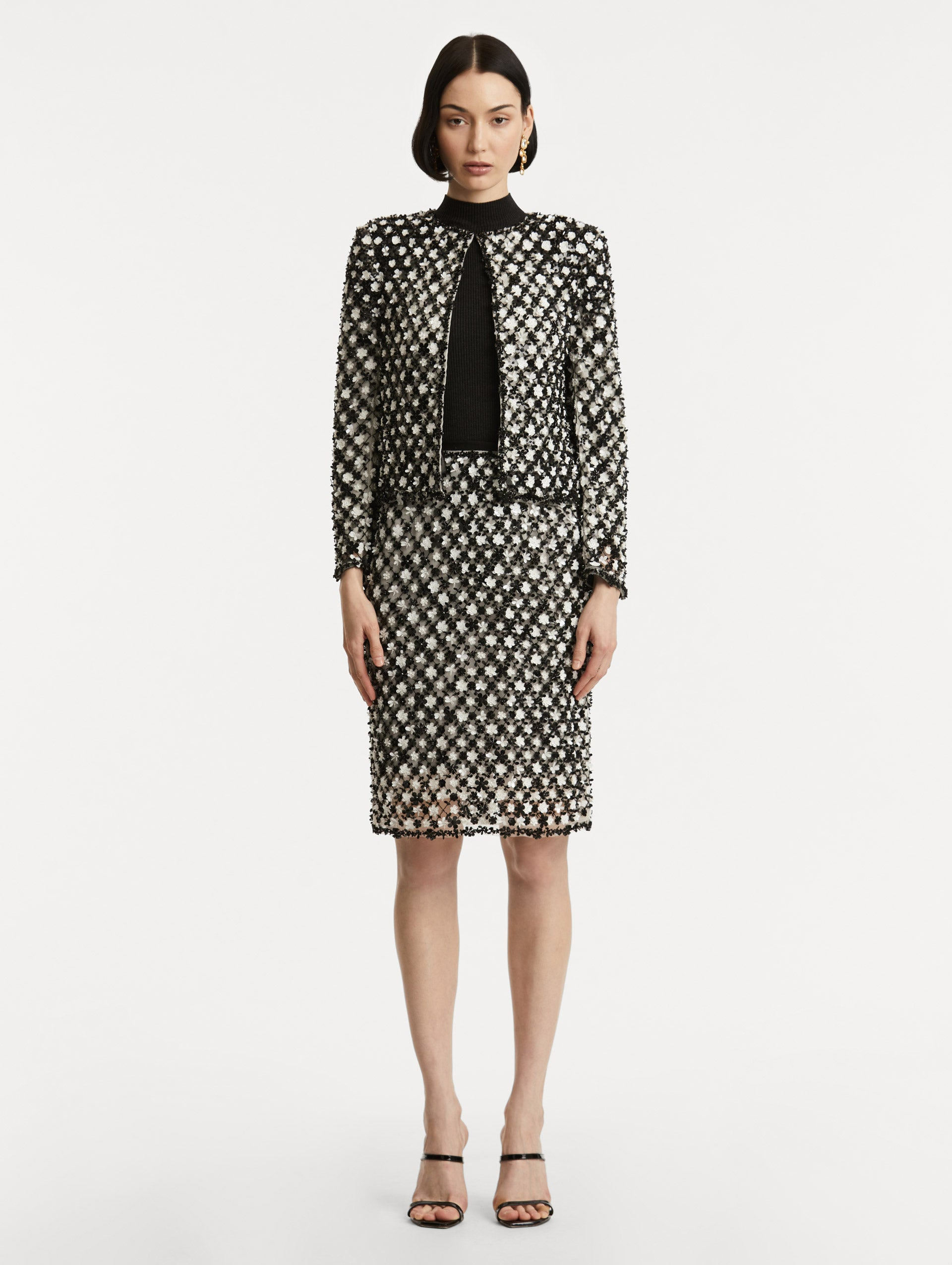 SEQUIN FLORET EMBROIDERED JACKET - 3