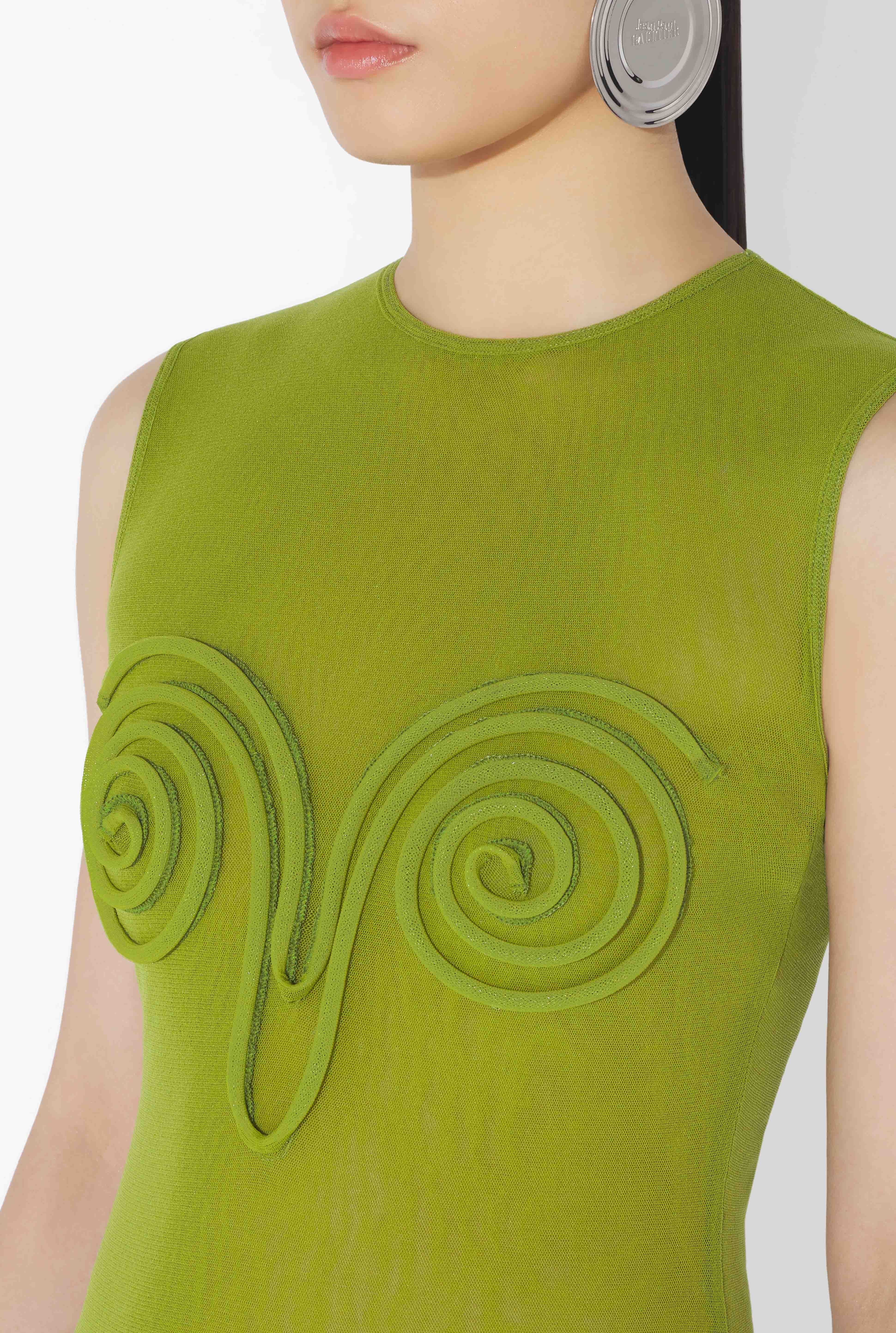 THE GREEN 3D “SPIRALE” DRESS - 4