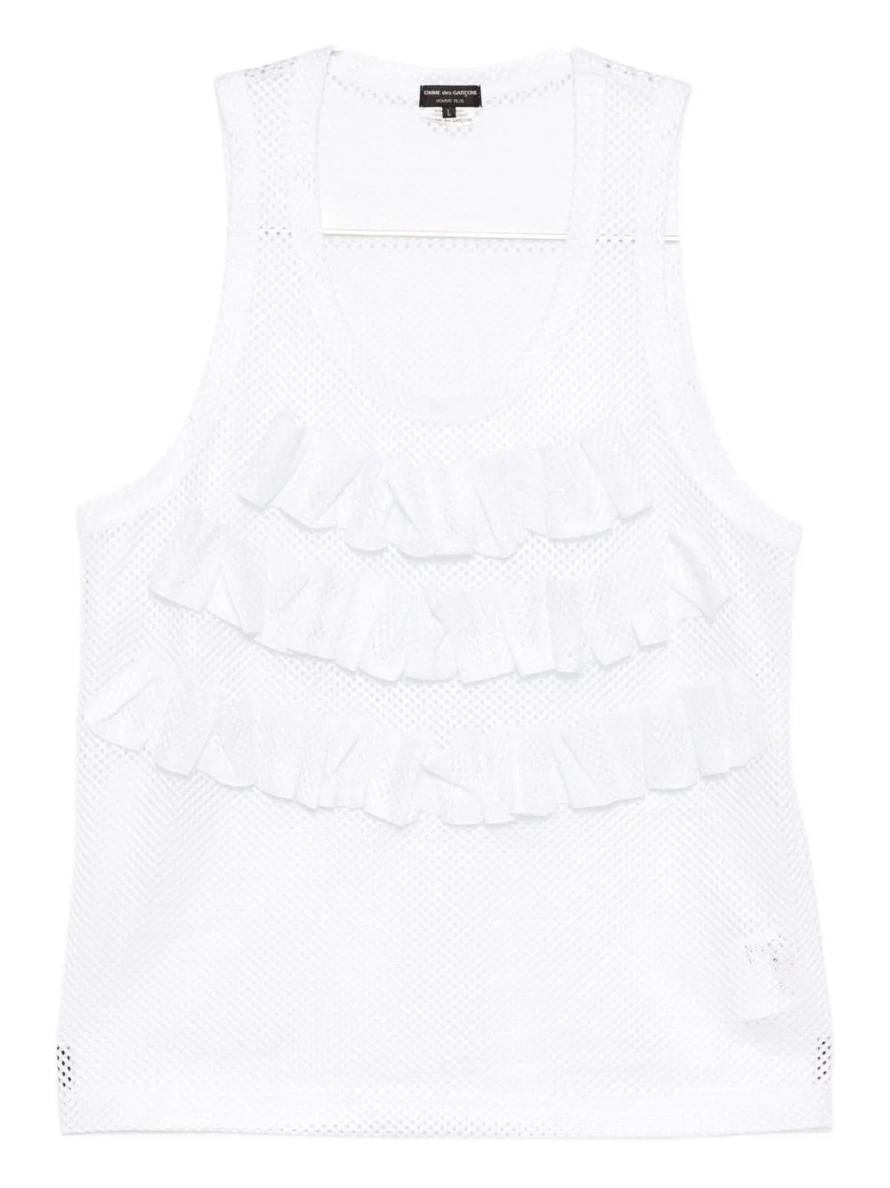 mesh raffled vest - 1