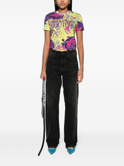 VERSACE JEANS COUTURE Animalier-print cotton T-shirt outlook