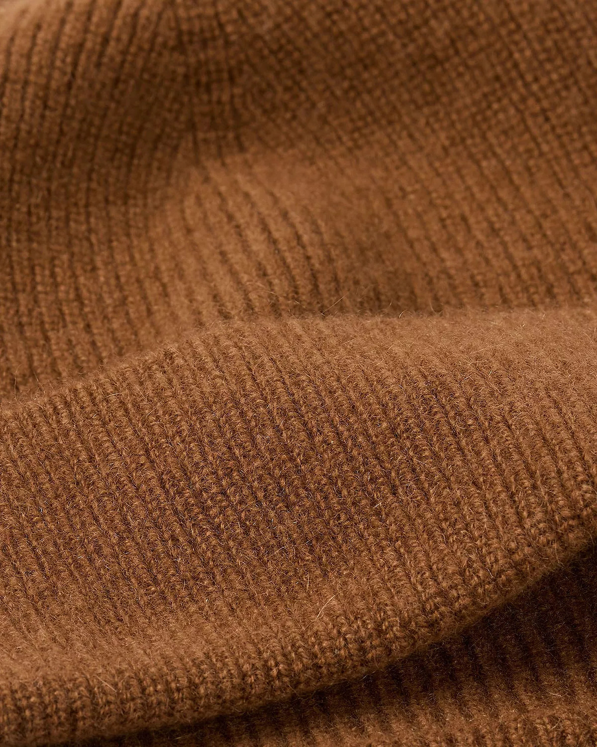 Cashmere Ribbed Turn Up Beanie - 2