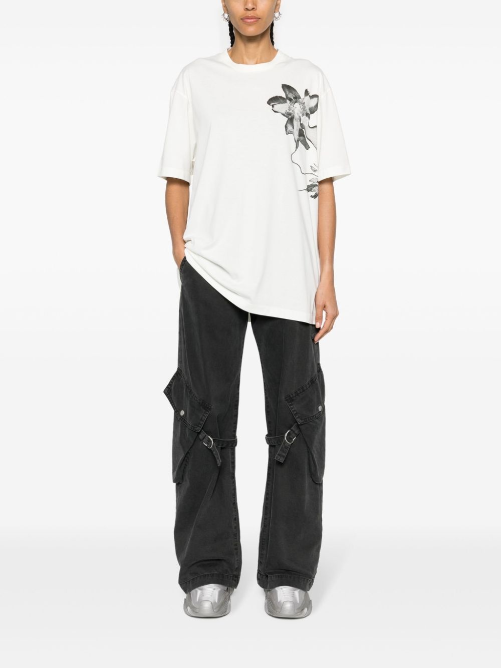 x Adidas floral-print T-shirt - 2