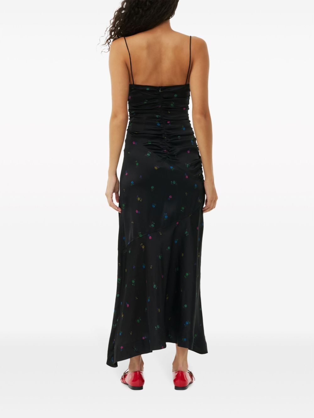 ruched slip dress - 5