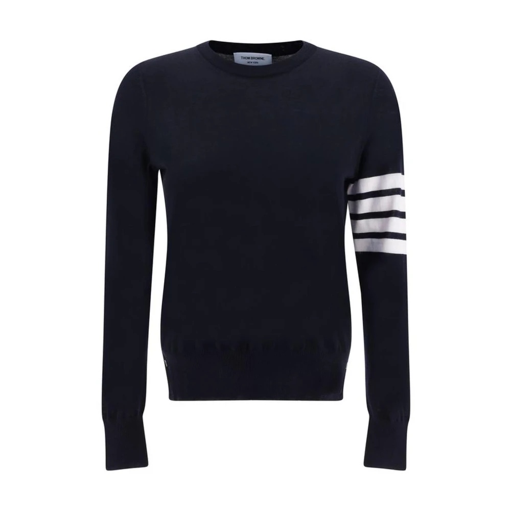 STRIPED WOOL SWEATER WITH SIDE BUTTONS - 1