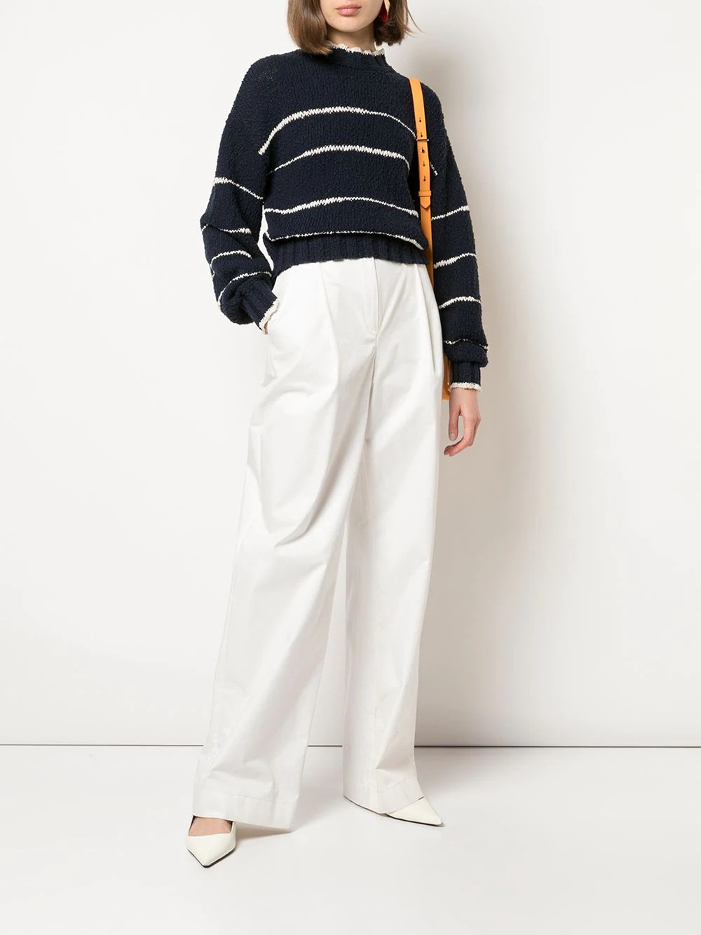 stripe pouf-sleeve jumper - 2