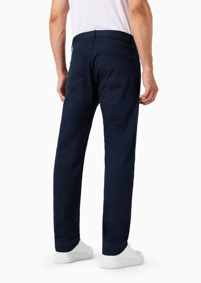 GIORGIO ARMANI Regular-fit, five-pocket trousers in stretch cotton outlook