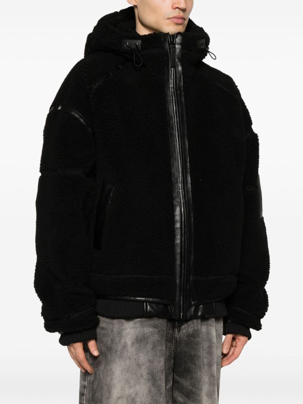 faux-shearling hooded jacket - 3