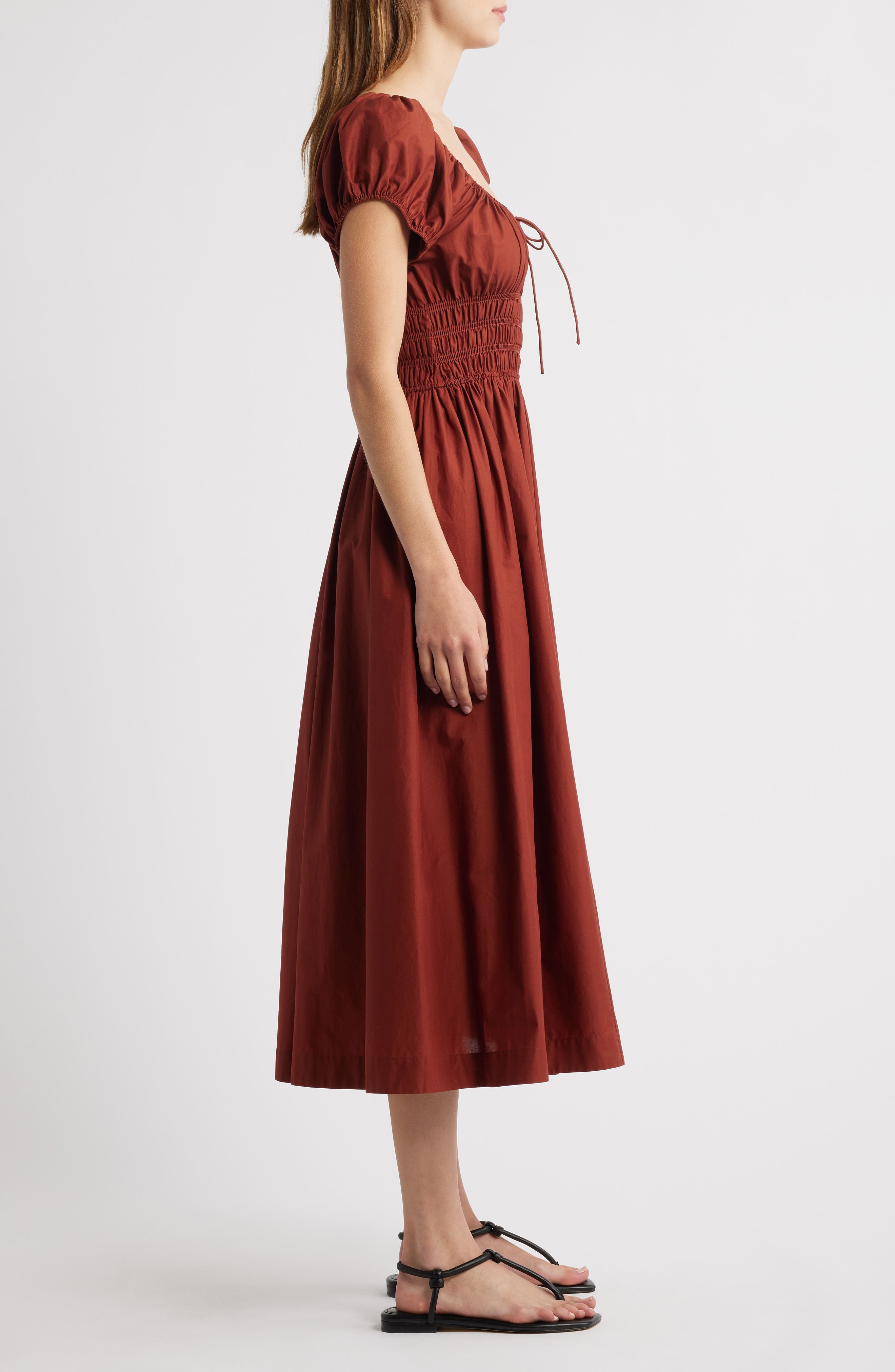 DÔEN Quinn Organic Cotton Poplin Maxi Dress in Amberwood at Nordstrom - 3