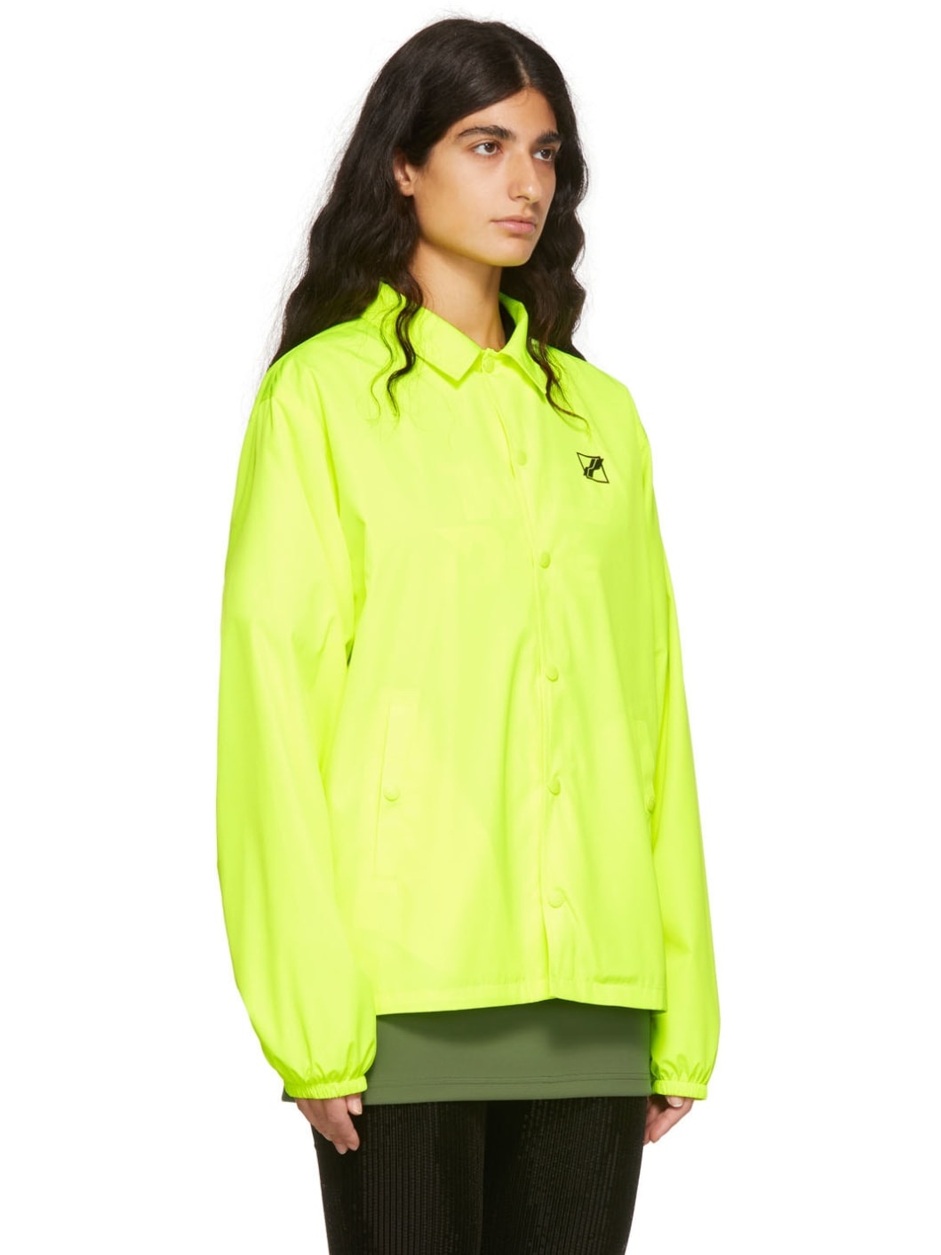 Yellow Polyester Windbreaker Jacket - 2