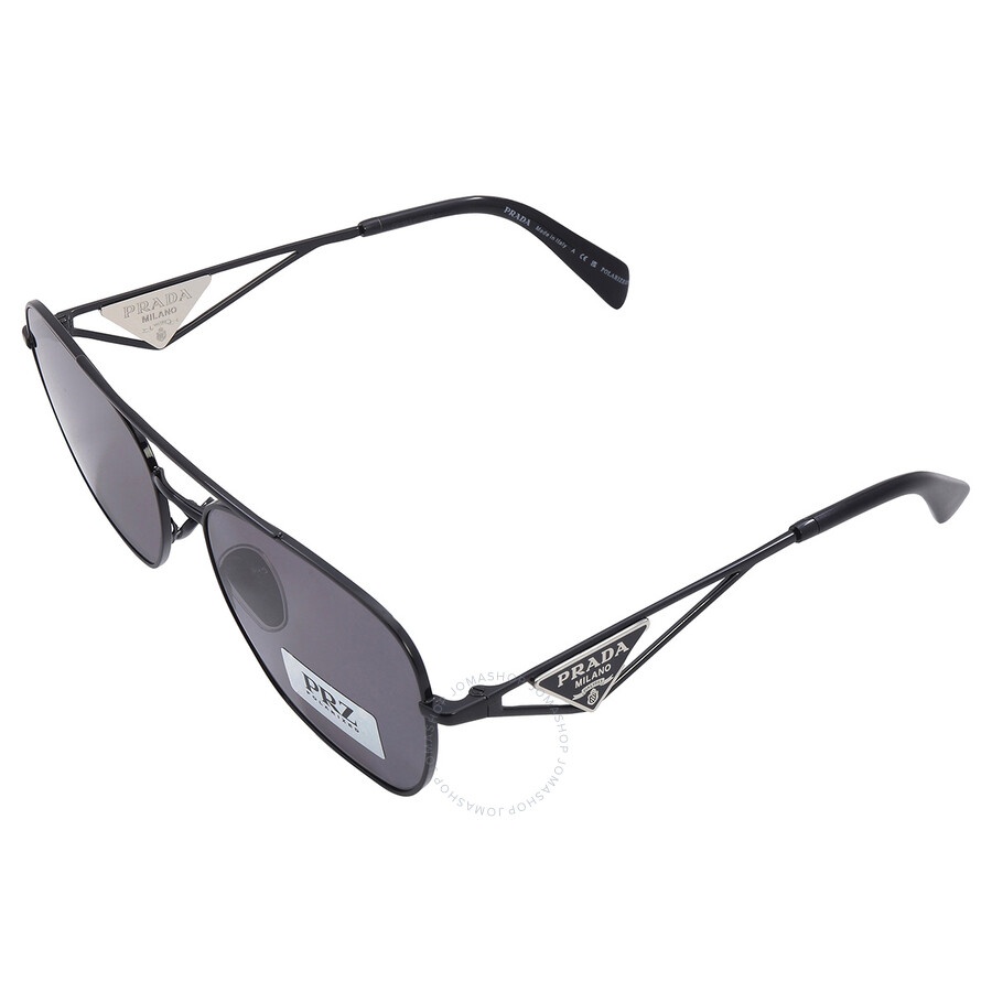 Open Box - Prada Polarized Grey Navigator Ladies Sunglasses PR A50S 1AB5Z1 - 5