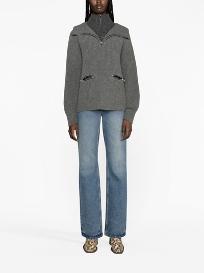 Andersson Bell funnel-neck ribbed-knit jumper outlook