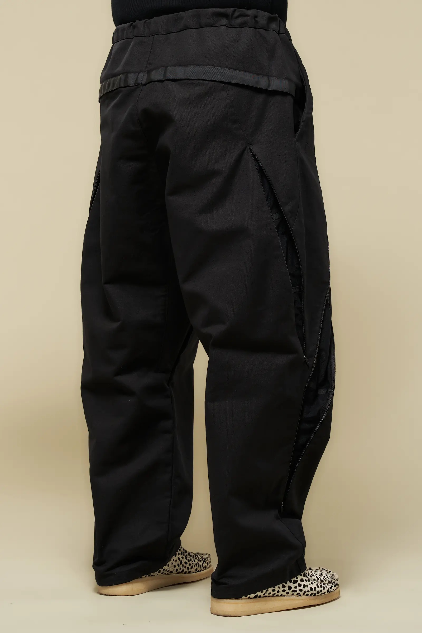 P55-KI Cotton Web Belt Vent Pants Black - 8