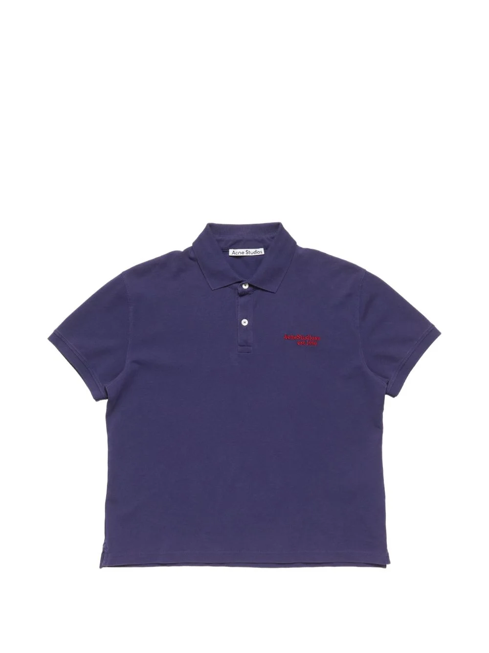Acne Studios Men Logo Cotton Polo Shirt - 1
