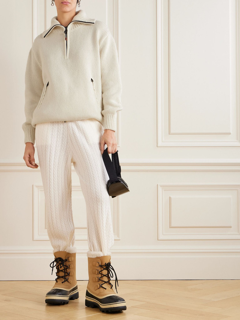 Loro Piana Alpe di Mera shell-trimmed cashmere sweater White outlook