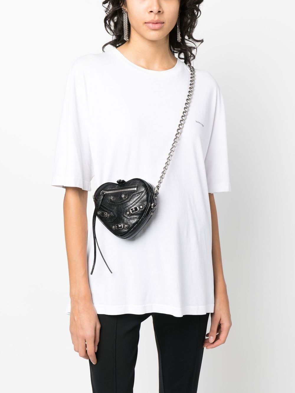 mini Le Cagole Heart leather crossbody bag - 2
