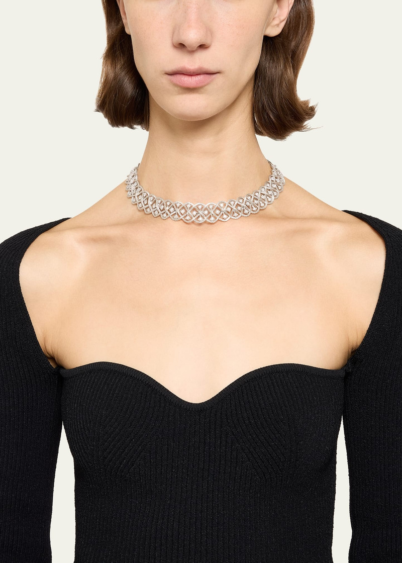 Buccellati Etoilee 18K White Gold Diamond Collar outlook