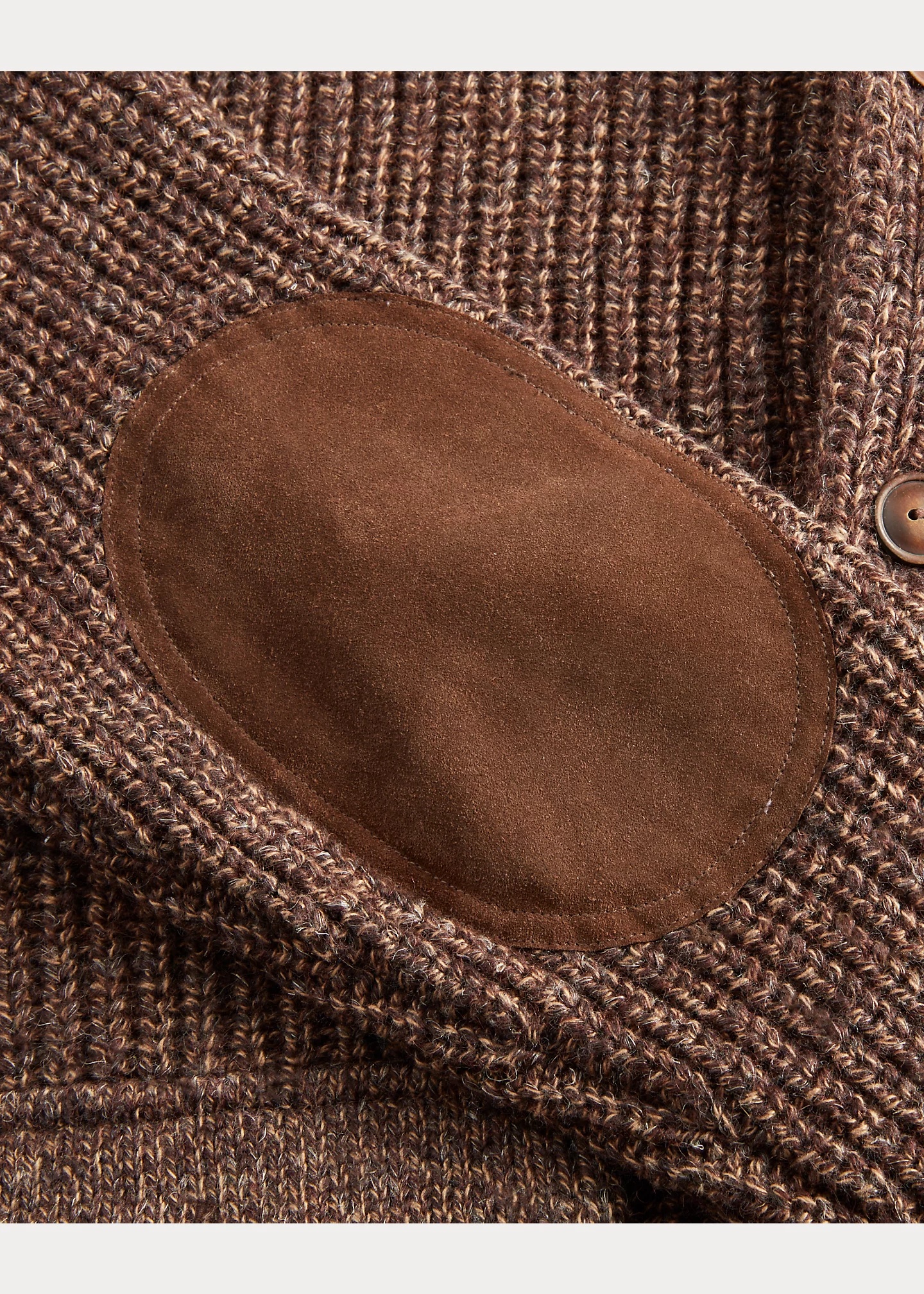 Suede-Trim Marled Shawl Cardigan - 5