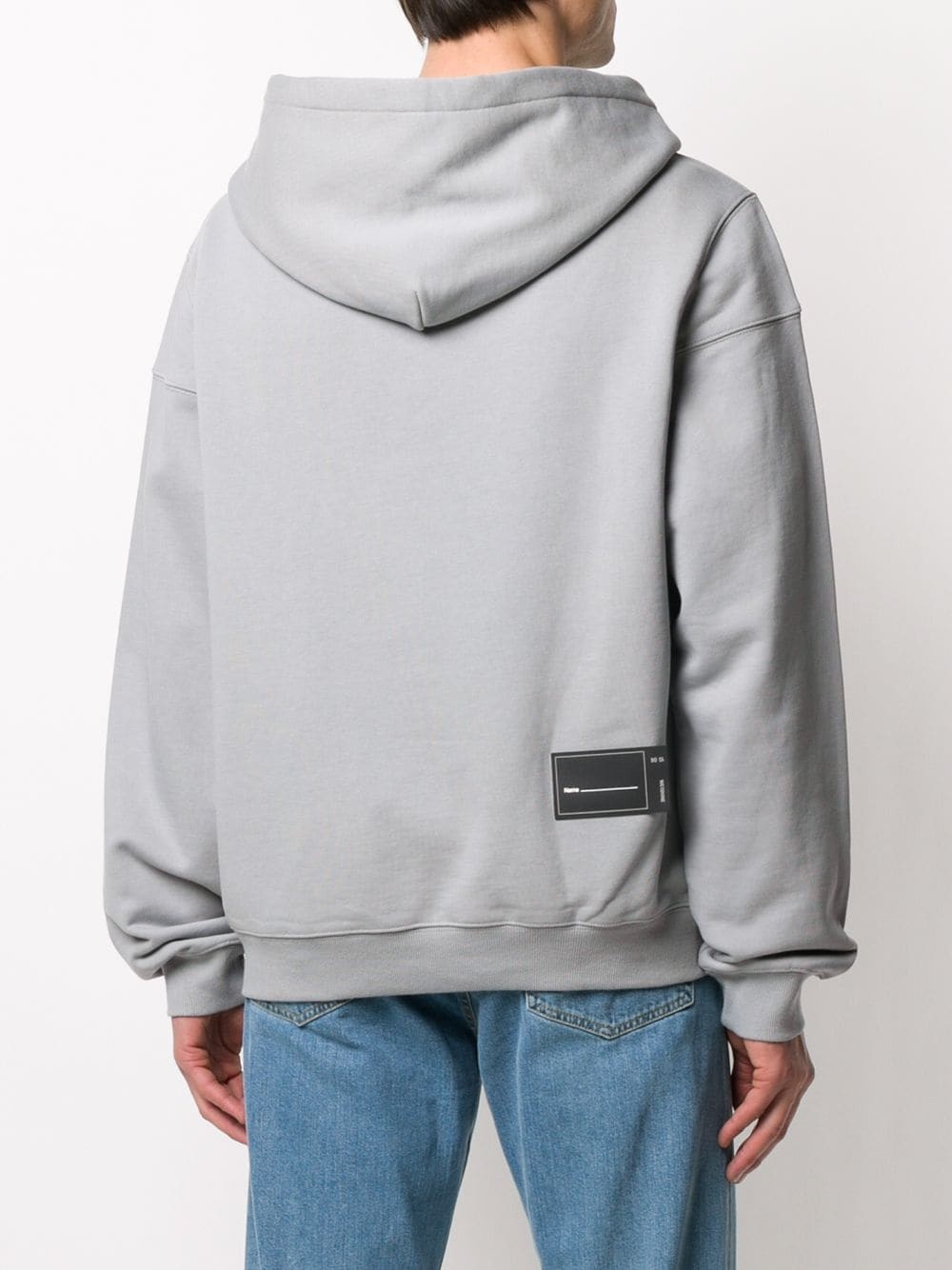 distressed neck hoodie - 4