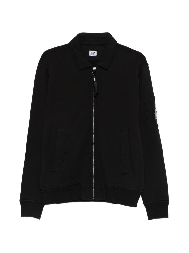 zip-fastening lens-detail sweatshirt 1