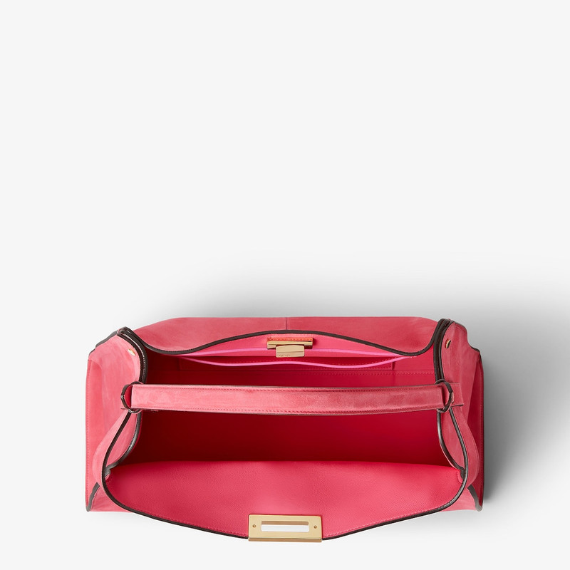 FENDI Fendi Way Large Petunia pink suede bag outlook
