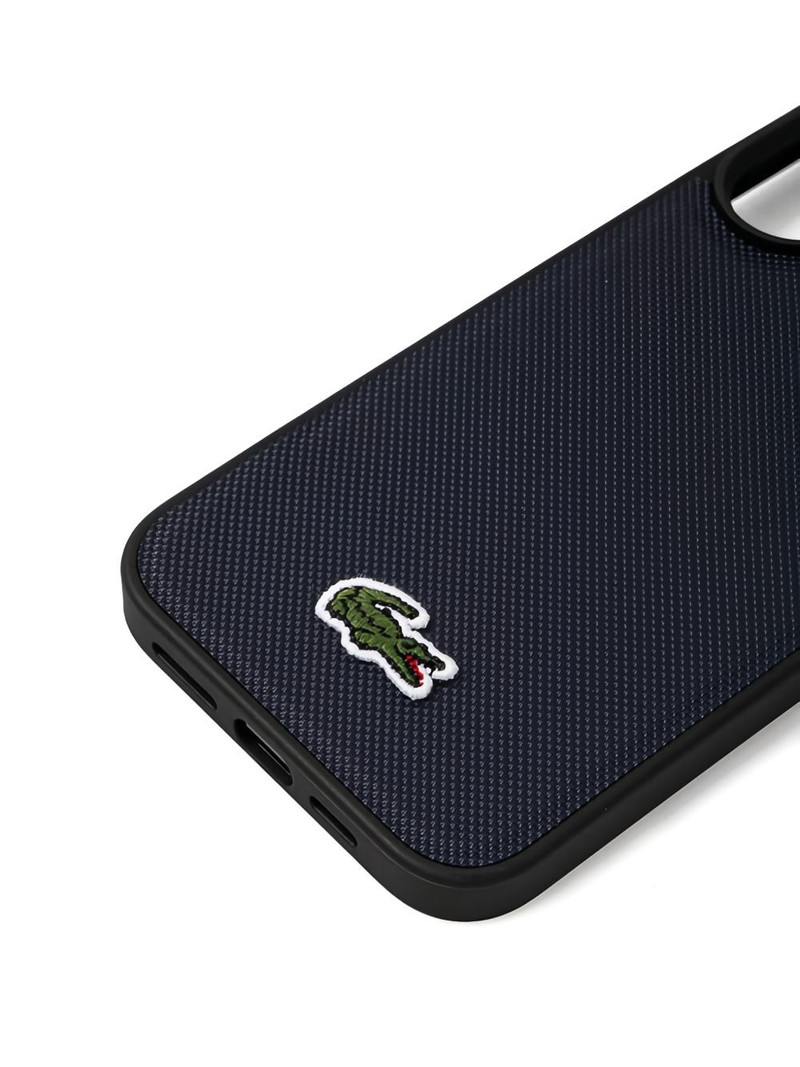 LACOSTE textured logo iPhone 16 Plus phone case outlook