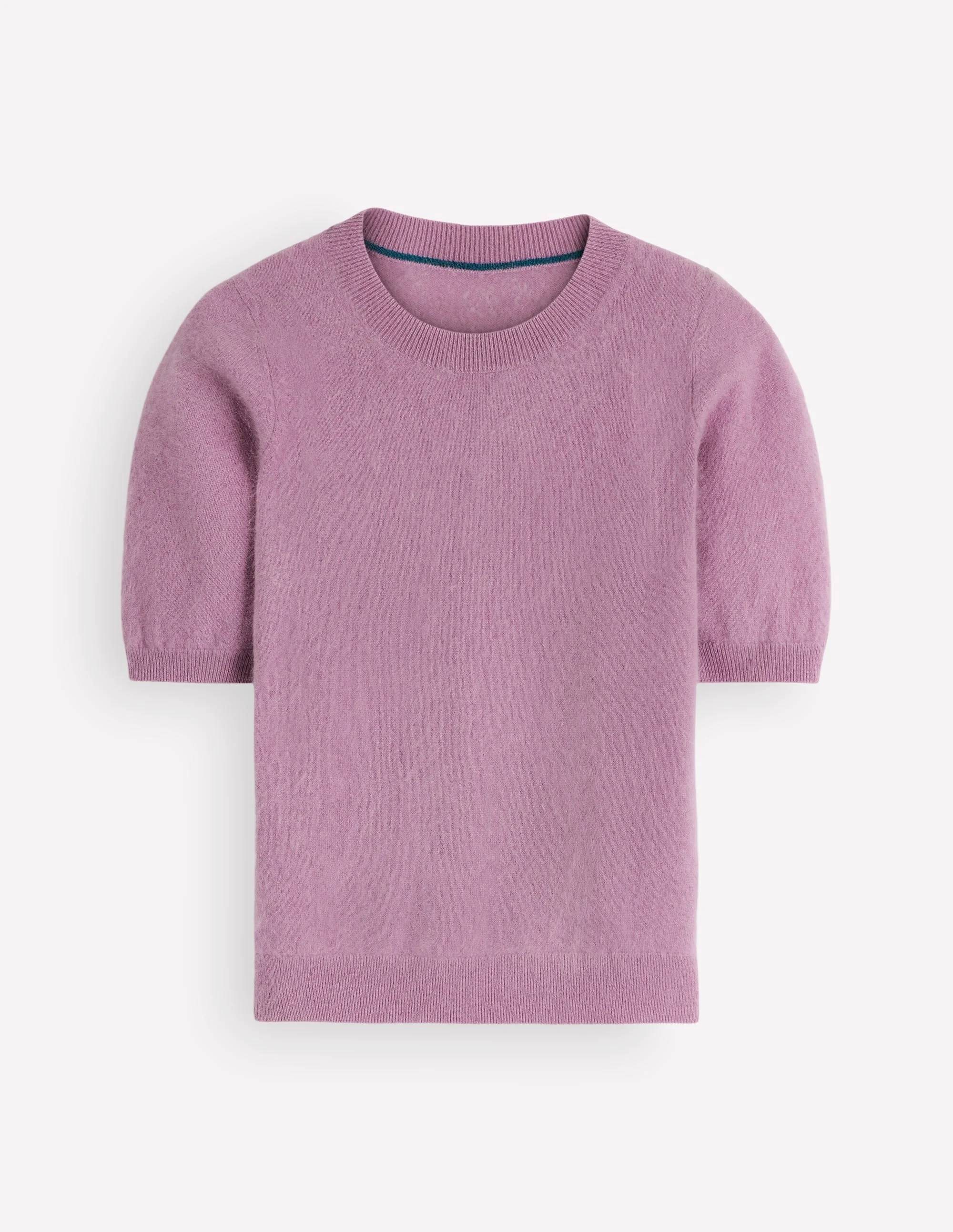 Kat Brushed Cashmere T-shirt-Soft Lavendar - 1