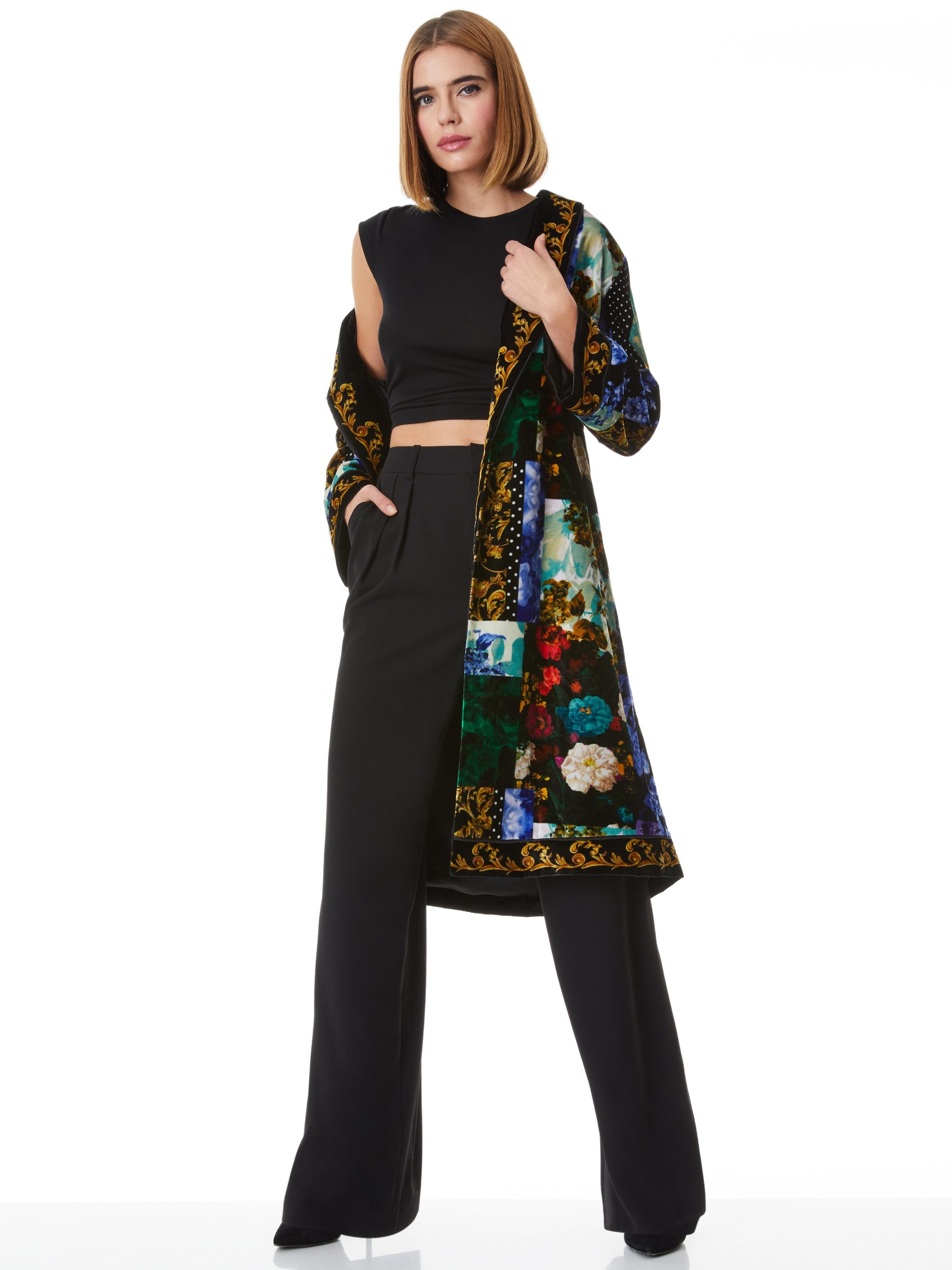 EILENE BELTED VELVET KIMONO - 6