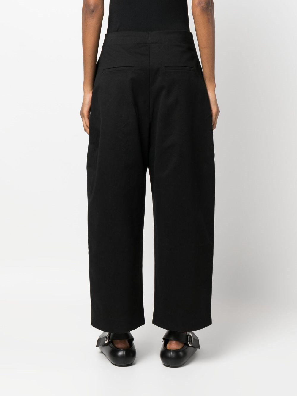 Cotton wide-leg trousers - 3