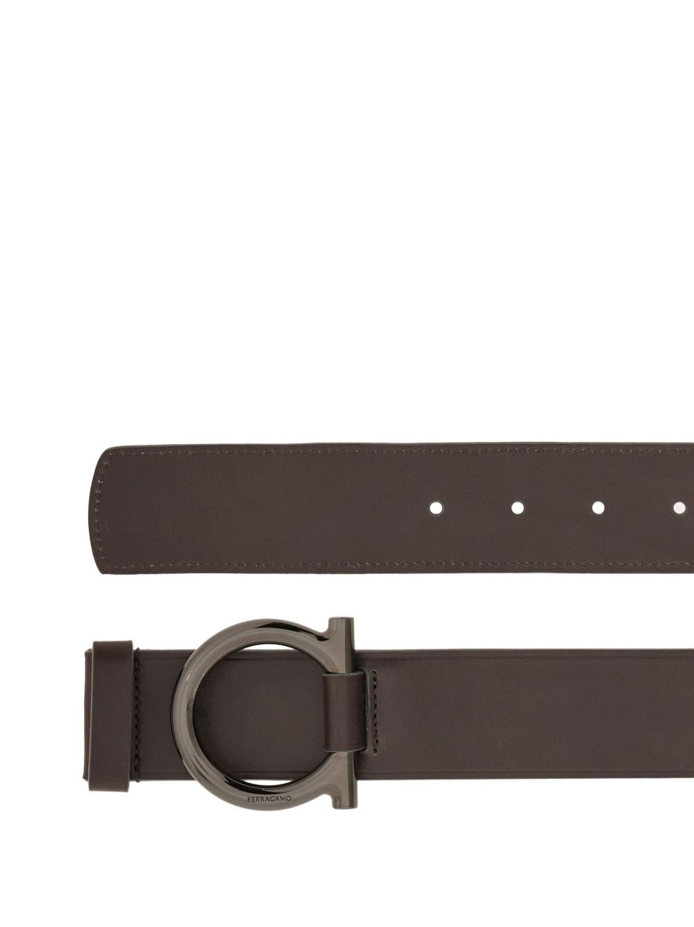 Gancini leather belt - 2