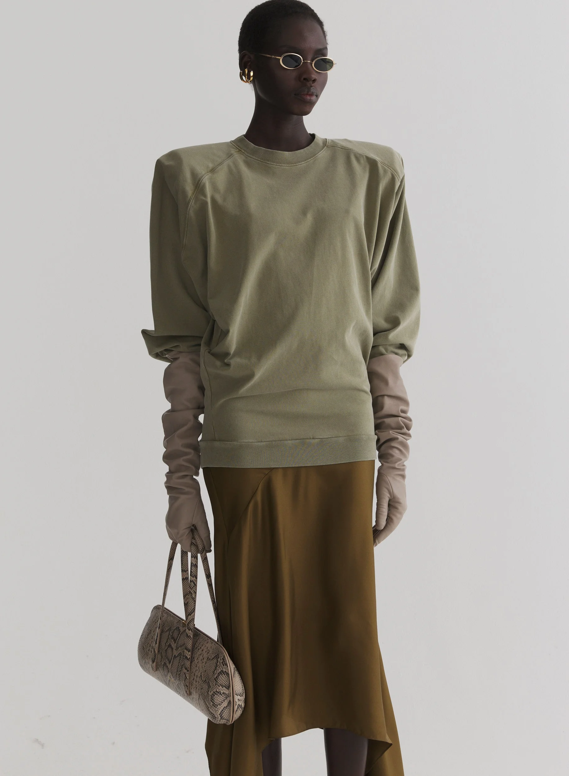 kaki bat long sleeve t-shirt - 1