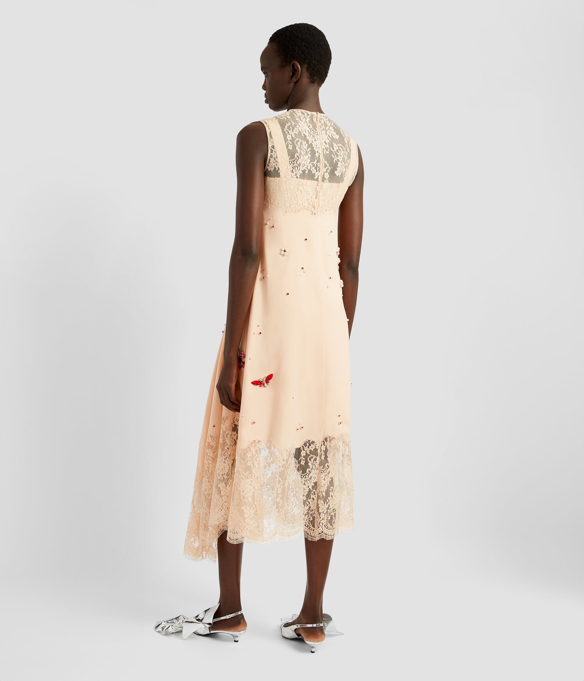 EMBROIDERED LACE SLIP DRESS - 3