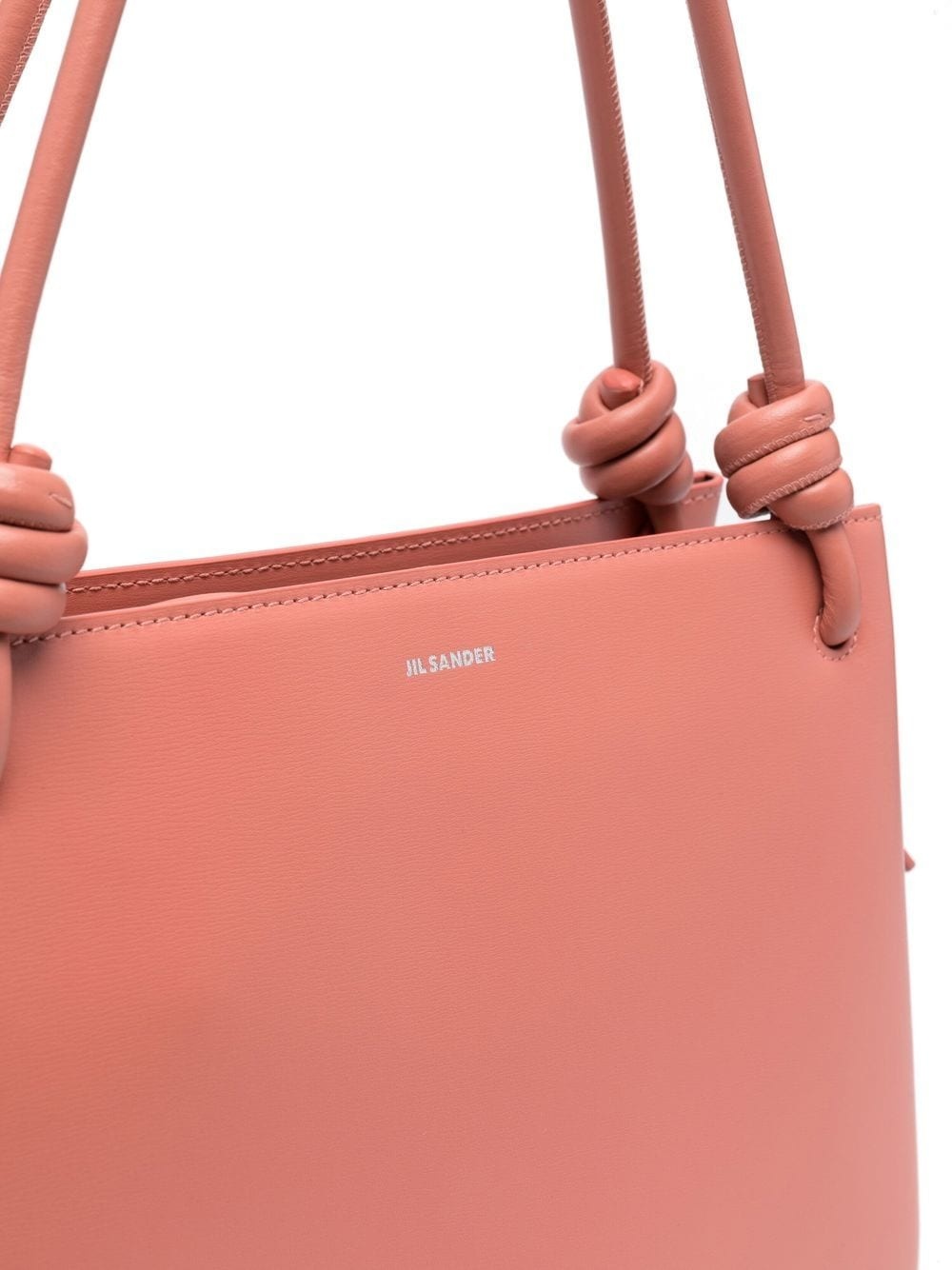 knot-detail leather tote bag - 4