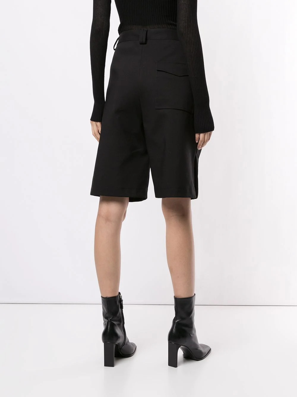 vented pleat shorts - 4