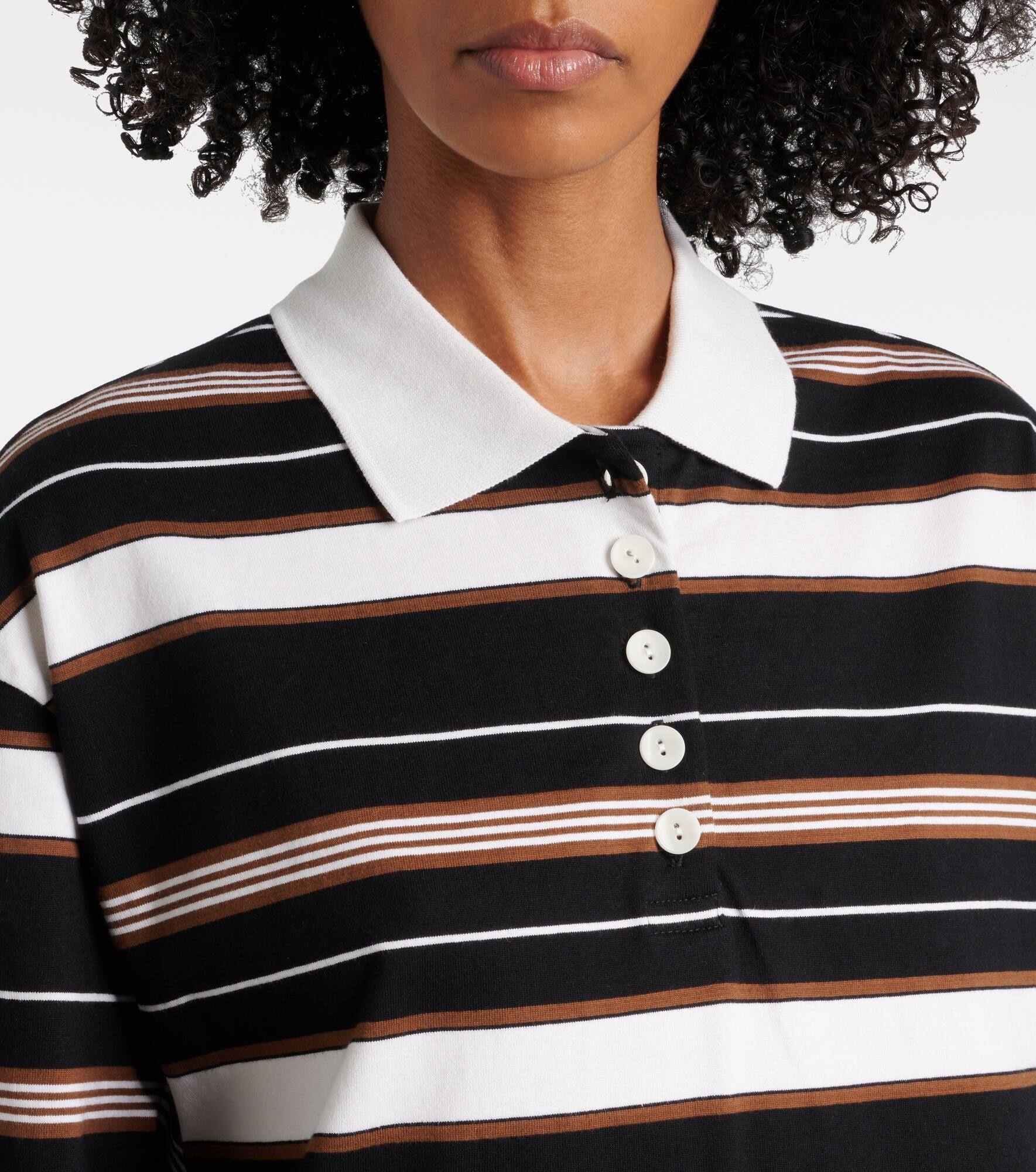 Striped cotton polo shirt - 4