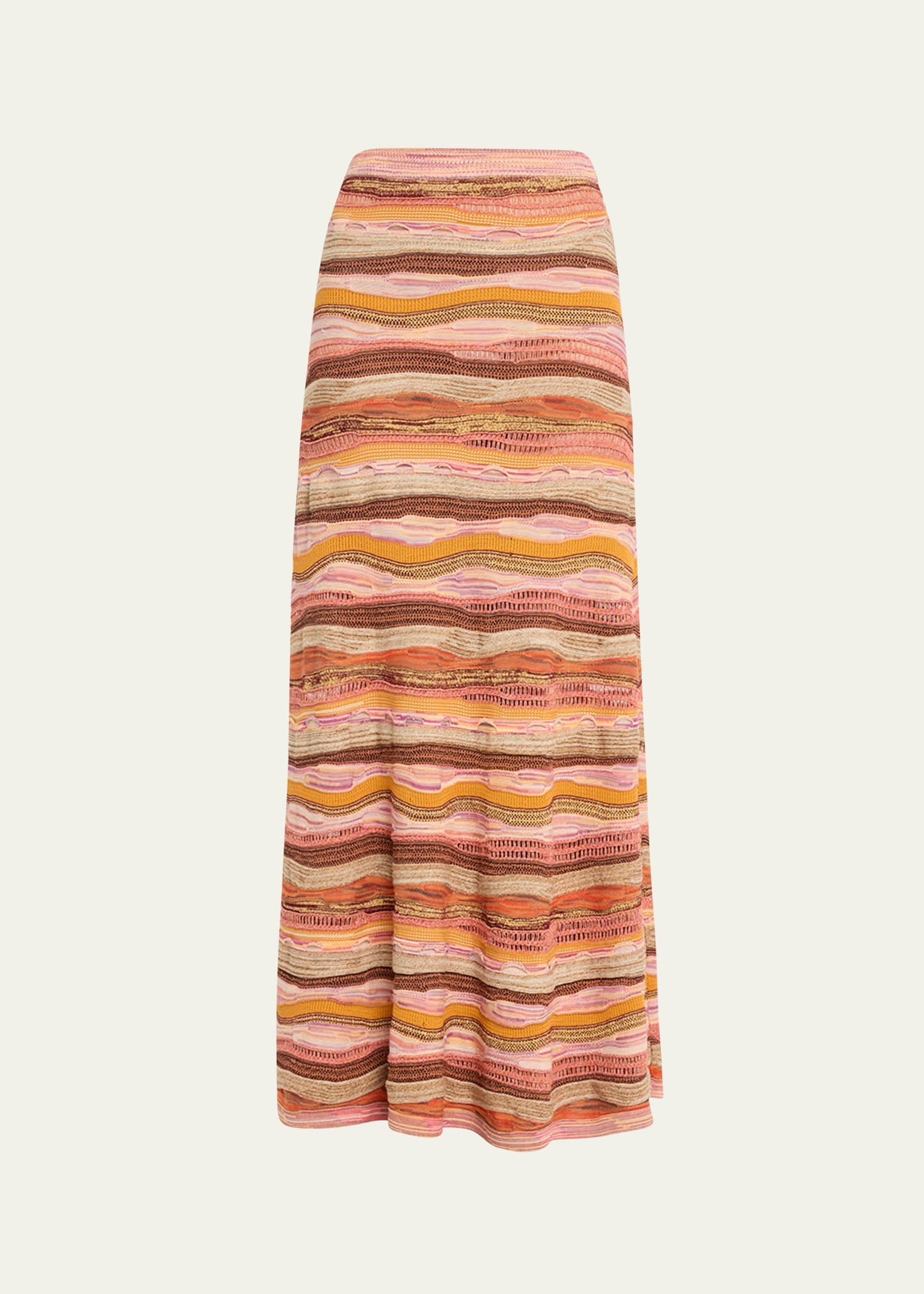 Rosen Multicolor Knit Maxi Skirt - 1